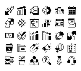 Start Up Icons Line Style for Any Purpose