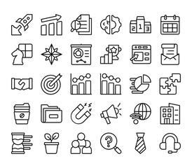 Start Up Icons Outline Style for Any Purpose