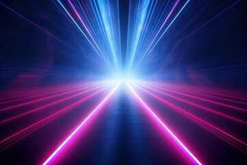 Obraz premium Abstract Recreation of the Speed. Glowing, Colorful.