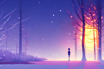 the little warmth of a winter night. Generative ai
