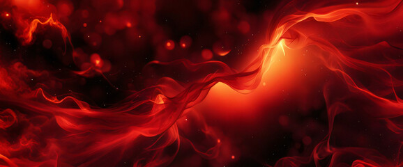 1Black red abstract background. Toned fiery red sky. Flame and smoke effect. Fire background with space for design. Armageddon, apocalypse, spooky, halloween, inferno, hell, evil concept. Wide banner