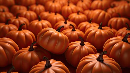 Halloween pumpkin jack lantern orange plain background Ai Generated