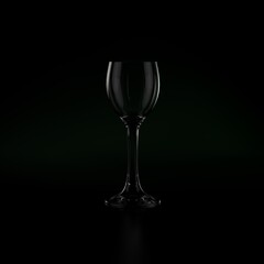 empty glass on black