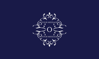 Elegant monogram design template with letter O. Vector logo illustration.