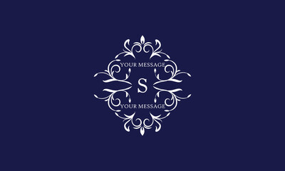 Obraz na płótnie Canvas Elegant monogram design template with letter S. Vector logo illustration.