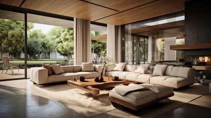 Beautiful setting with beautiful furniture in a room 