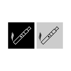 Electronic cigarette icon isolated on white background. Vape smoking tool.