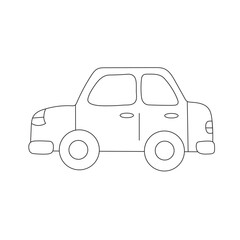 Taxi Coloring Page Vehicle Illustration