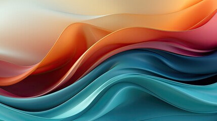 colorful horizontal banner, modern waves background