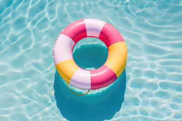 inflatable ring in the pool