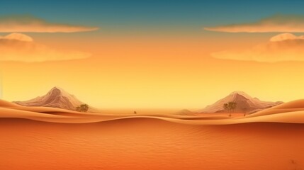 Generative Ai. Sunset in the desert