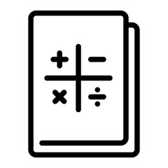 Fototapeta premium notebook line icon