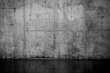 Grungy and smooth bare concrete wall