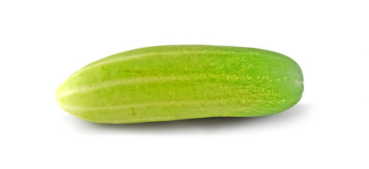 Fresh cucumber isolated on white background. Green cucumbers in your daily diet. Concept of...
