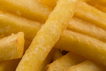 Fried potatoes closeup