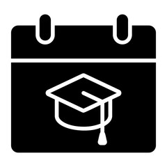 graduation day glyph icon