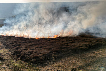 Wildfires tear through countryside Athens, Greece. global warming
