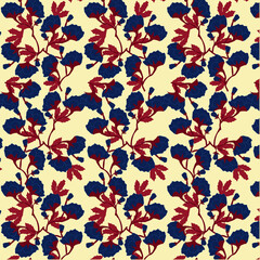 Seamless floral pattern. Curves of flowers