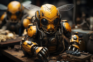 army of cute bee like creatures, background wallpaper image