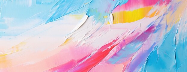 Colorful Abstract Painting with Textured Brushstrokes - Generative ai