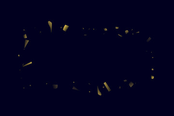 Abstract golden confetti. Decorative element. Luxury background for your design.