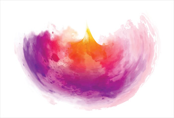 Abstract blue watercolor background. Hand painted backdrop. Ink illustration. Hand drawn watercolor ombre. Artistic watercolor background. Artistic brush painting.