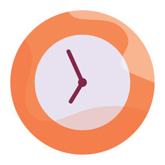 Isolated colored wall clock icon Vector