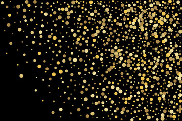 Gold glitter confetti, great design for any purpose. Party decor.