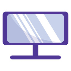 Isolated colored computer monitor screen icon Vector