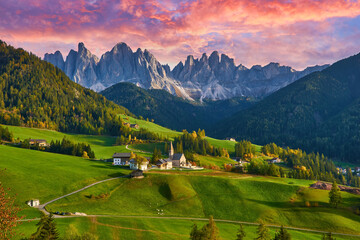 Santa Maddalena in Dolomites Range,South Tyrol