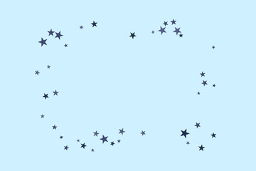 Star confetti. Abstract casual confetti background. Bright design pattern.