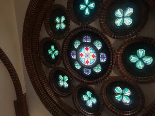 stained glass window in church