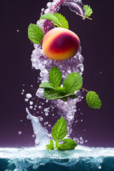 splash nectarine, generative ai