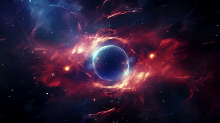 Obraz na płótnie Canvas eye of the world, Background of space and Galaxy, Swirling Nebula, Colorful Night, Background Wallpaper, Supernova, Generative Ai