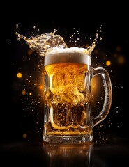 Happiness of Beer Day Oktoberfest poster