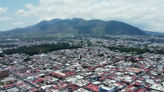 Downtown, La Loma Park and Mountain in Tepic, Nayarit. Mexico