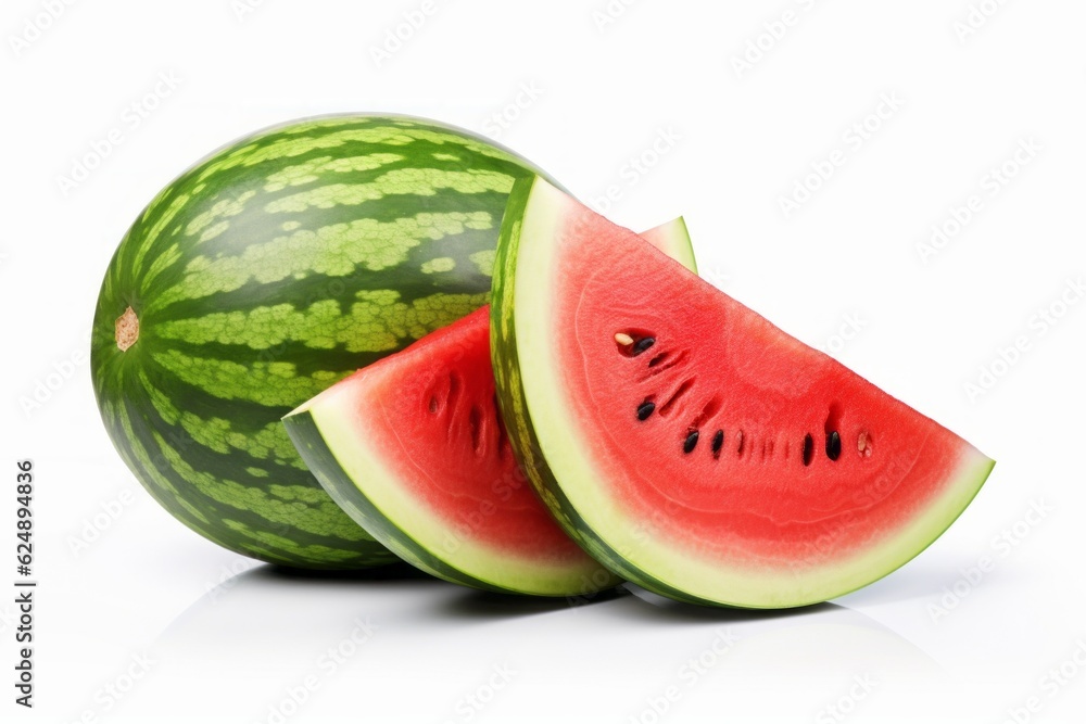 Poster appetizing watermelon on a light background. background with selective focus and copy space