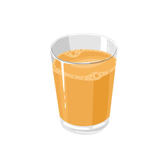 Indian street tea in glass cup vector design