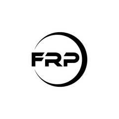 FRP letter logo design with white background in illustrator, cube logo, vector logo, modern alphabet font overlap style. calligraphy designs for logo, Poster, Invitation, etc.