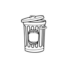 trash can concept vector illustration