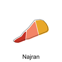 Najran map. vector map of Saudi Arabia capital Country colorful design, illustration design template on white background