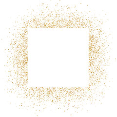 Gold glitter frame, wedding ornament 