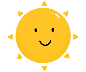 sun cartoon character smile
