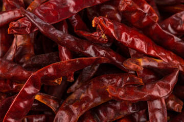 dried chili as a food background