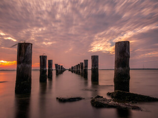 Sunset on the old pier