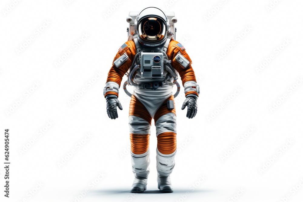 Poster astronaut on a light background. generative ai