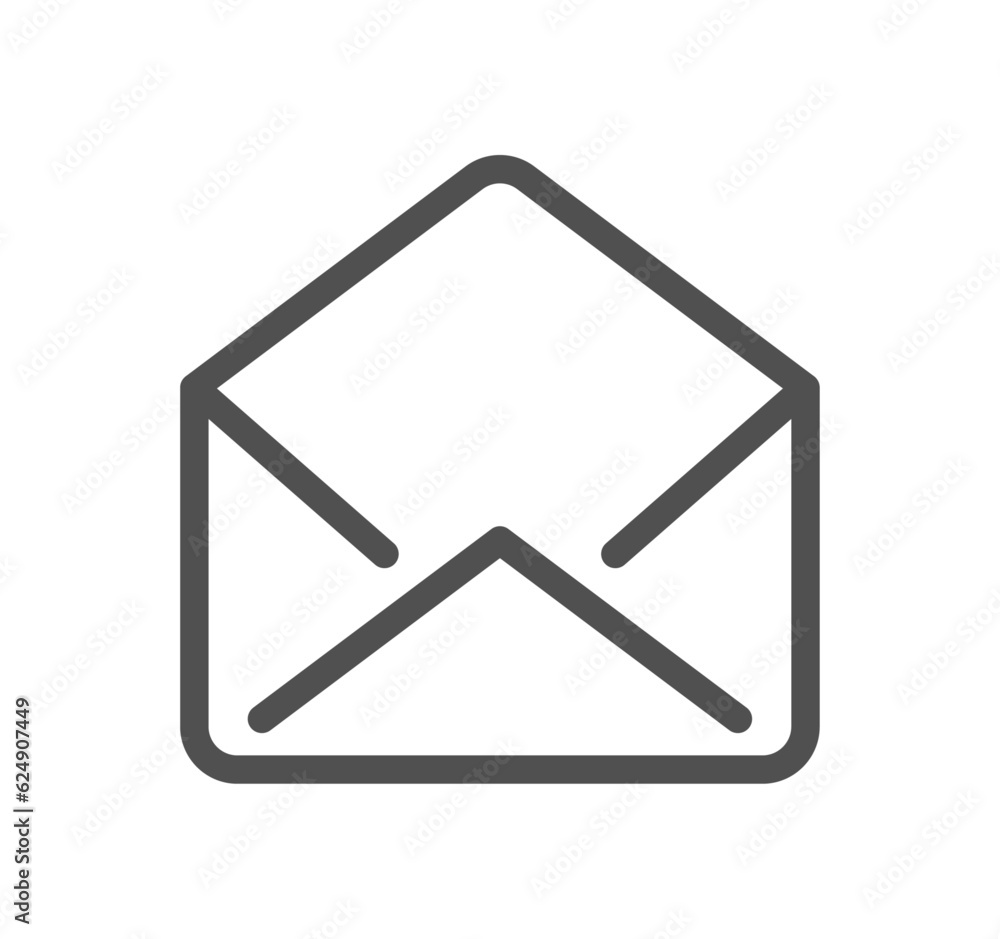 Aufkleber mail related icon outline and linear vector.