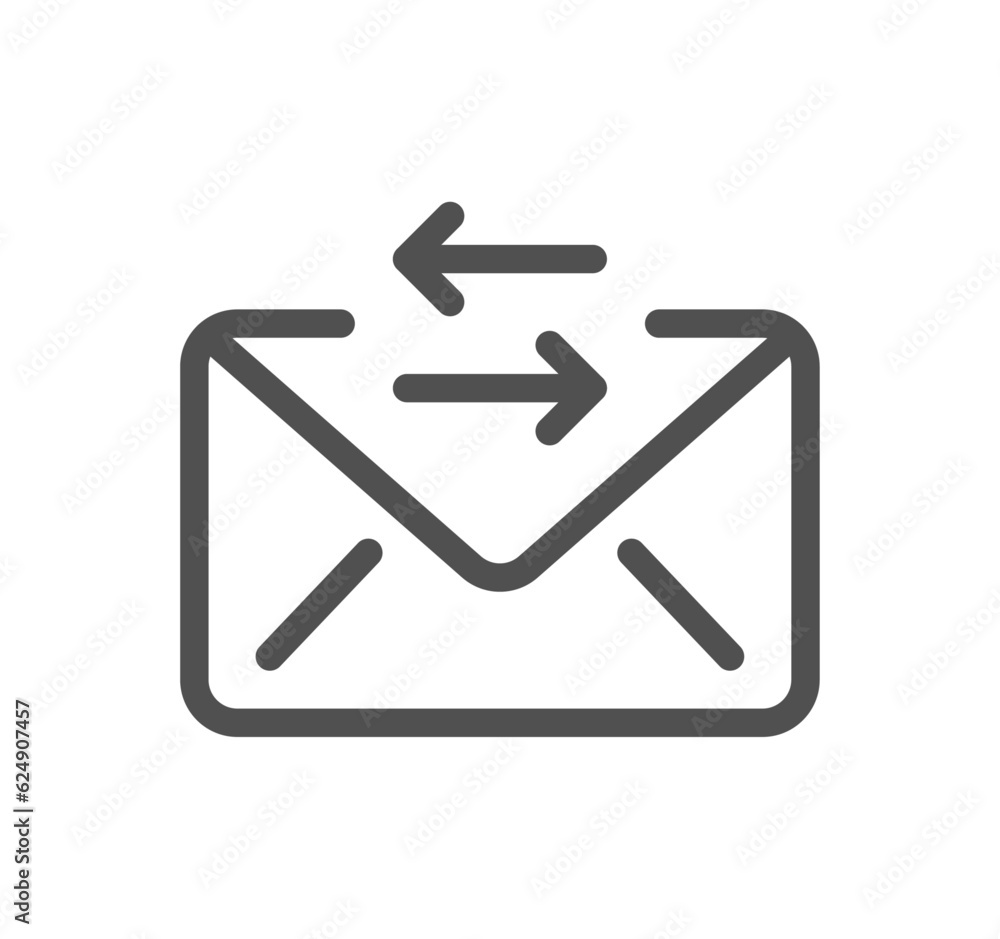 Poster mail related icon outline and linear vector.