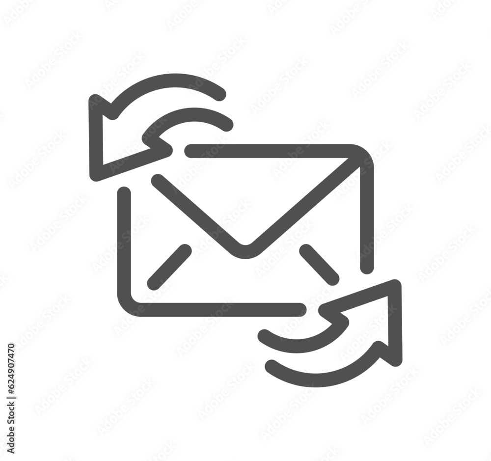 Poster mail related icon outline and linear vector.