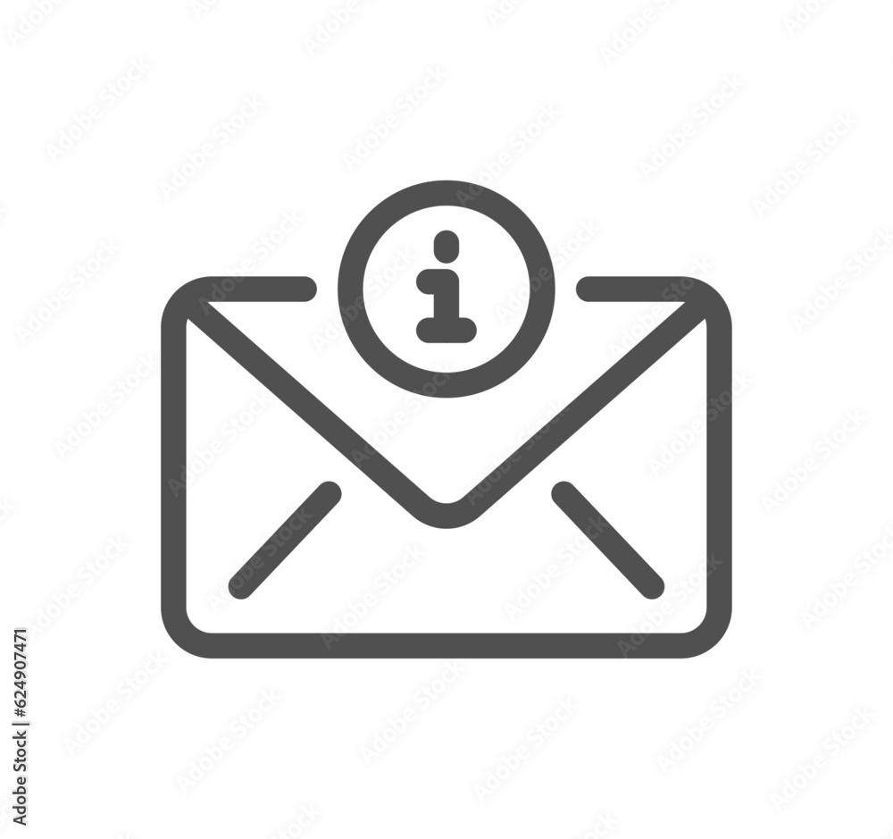 Poster mail related icon outline and linear vector.